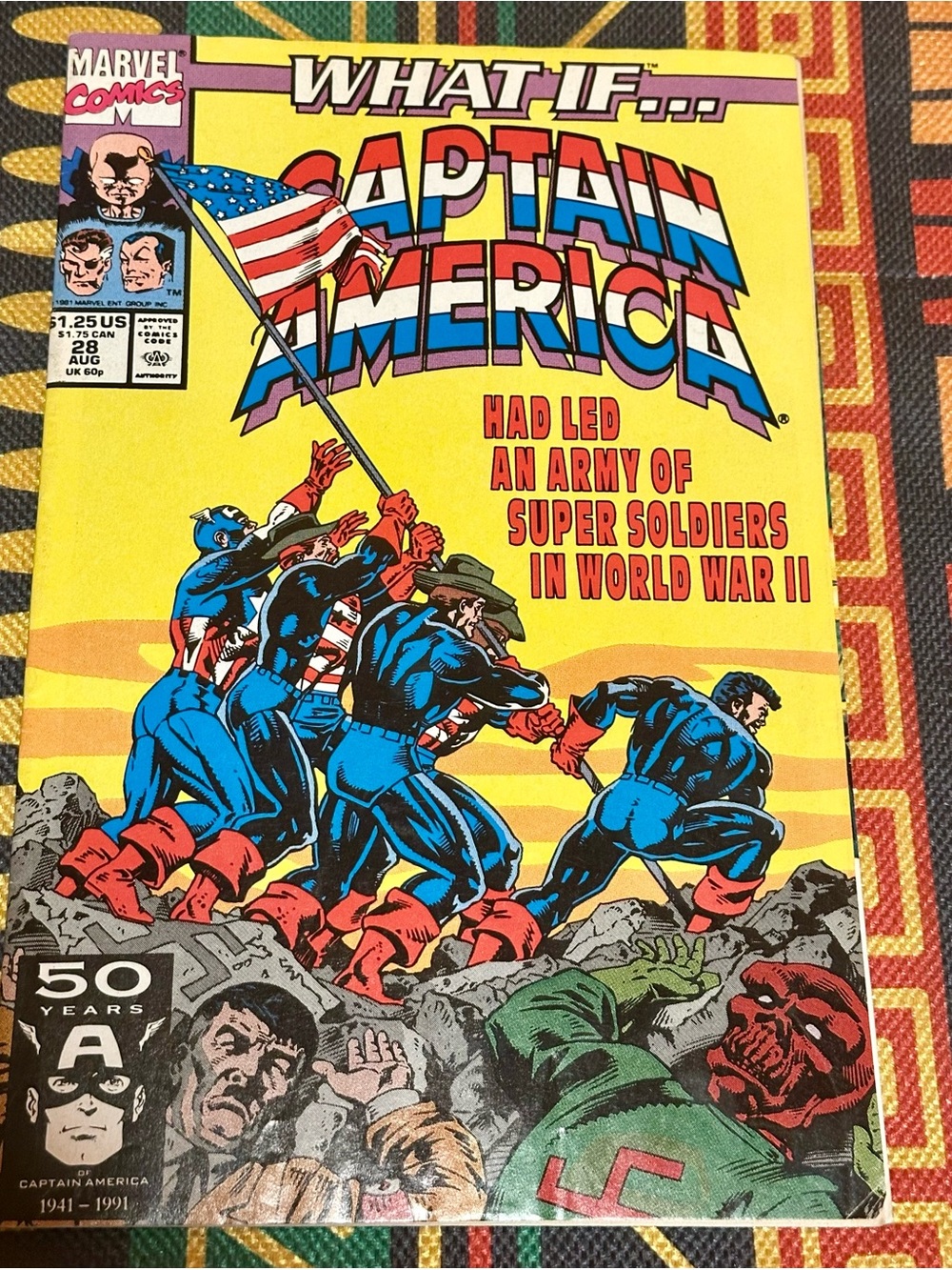 💥 VINTAGE What If #28 Captain America Army! 1991 Ron Wilson 50th Anniv Cover 🇺🇸
